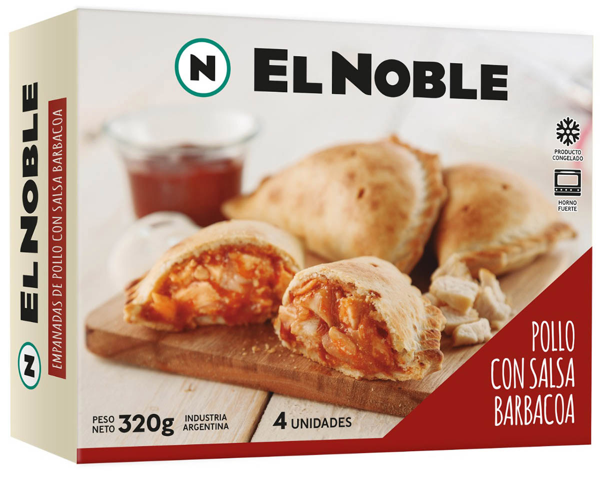 4 Empanadas de Pollo con BBQ EL NOBLE | Habemus Panchos